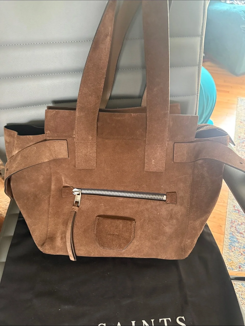 All Saints suede exterior